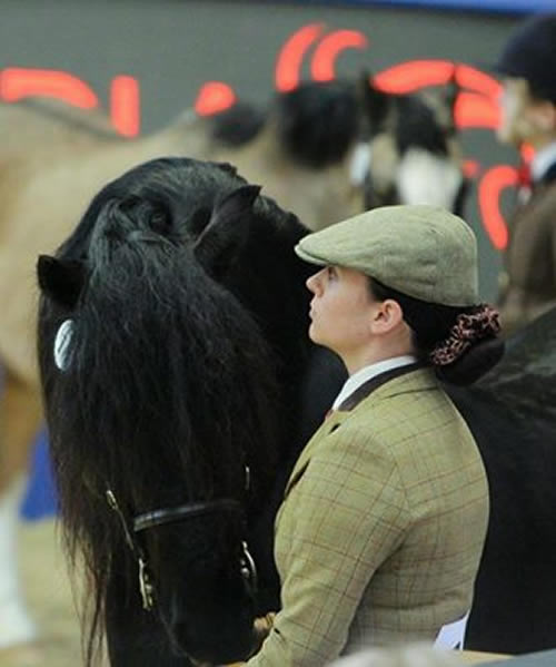 Christina Brooks studying the big screen at Olympia 2015 with Supreme SSADL Champion, Guards Jester