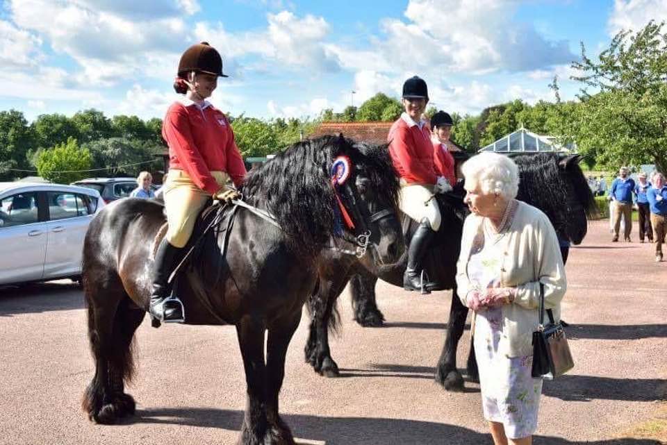 Her Majesty the Queen inspecting Guards Jester at Windsor Castle during her 90th Birthday celebrations